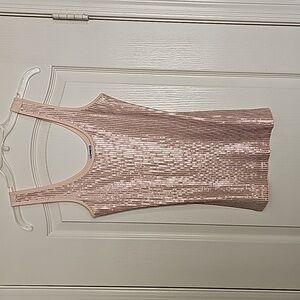 Express Brand Peach Sequin Tank Top. Size Small.